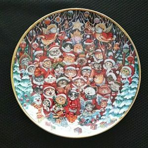 Franklin Mint limited edition "Santa Claws" plate.